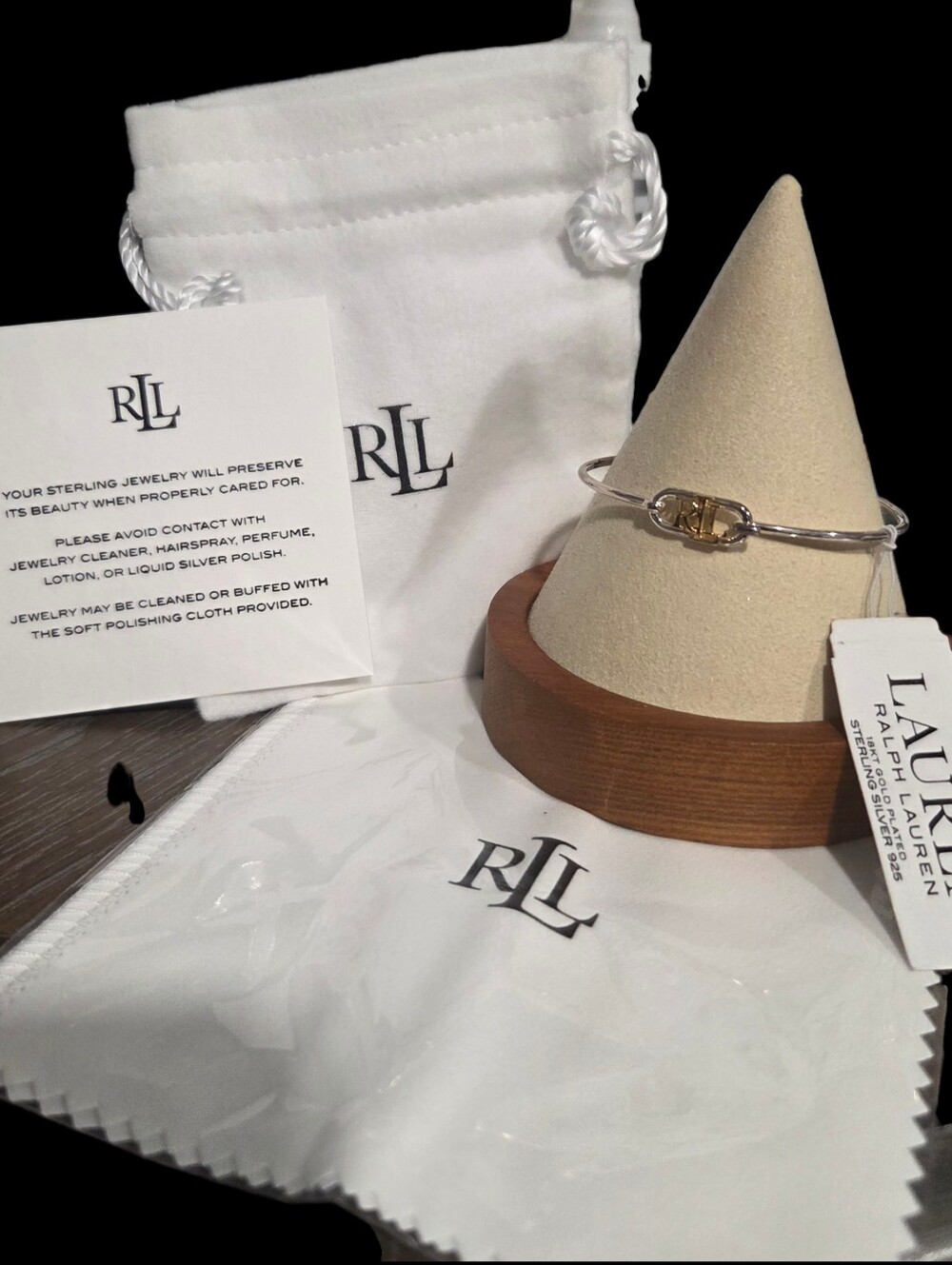 Ralph Lauren 18KT Gold Plated Sterling Silver Bangle
